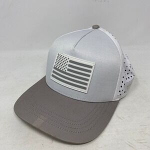 Alter Ego Running Coaster2 Hat White Grey American Flag Snapback Running Cap
